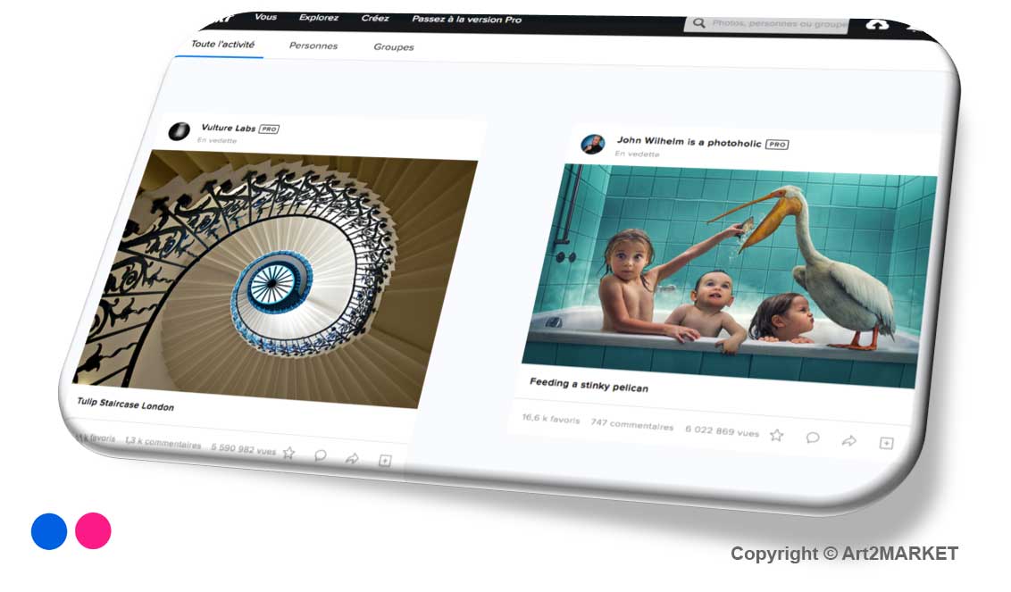Exemple de contenu du réseau social Flickr