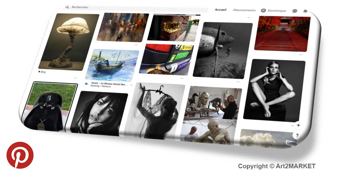 Exemple de contenu du réseau social Pinterest