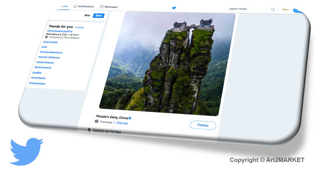 Exemple de contenu du réseau social Pinterest