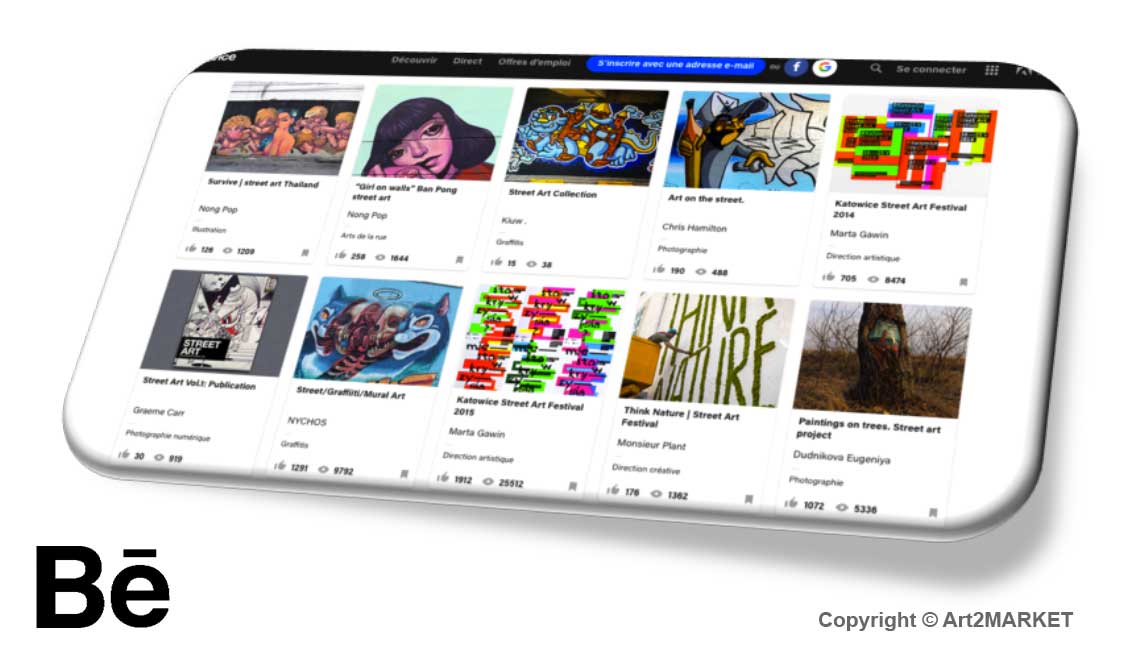 Exemple de contenu du réseau social DeviantArt
