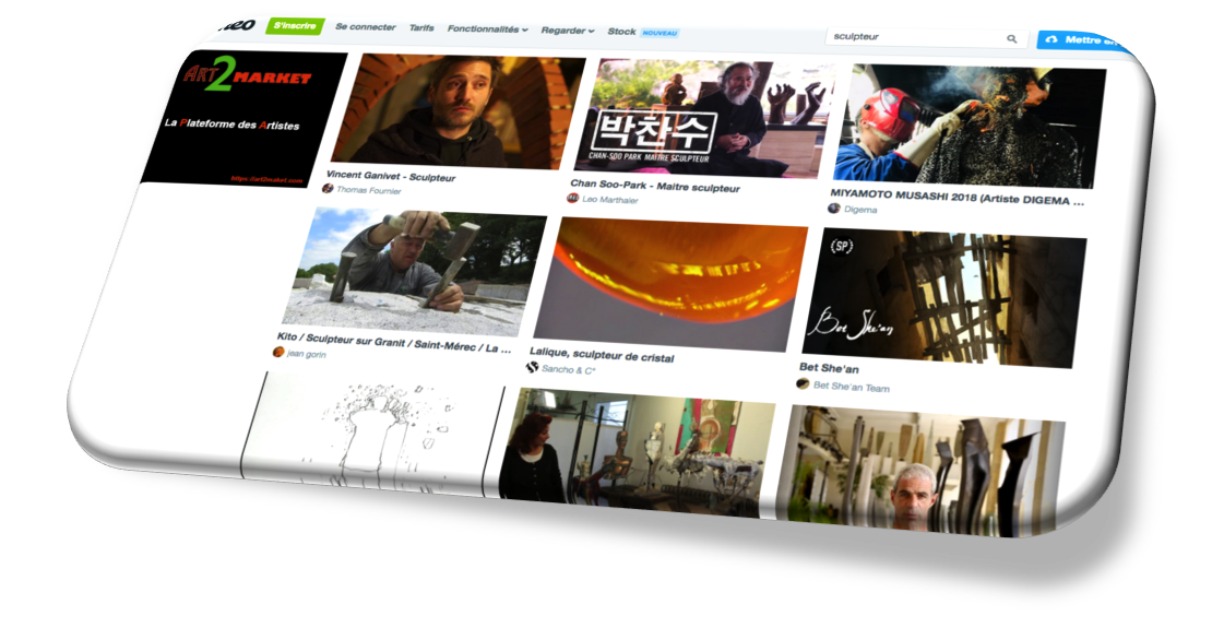 Exemple de contenu du réseau social Vimeo